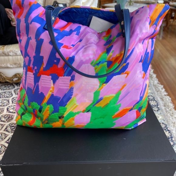 Chanel Geometric Multicolor Nylon Tote - Picture 5 of 6